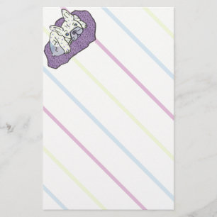 French Bulldoggen writing paper