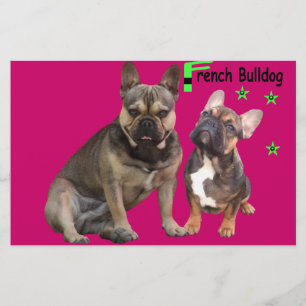 French Bulldoggen writing paper