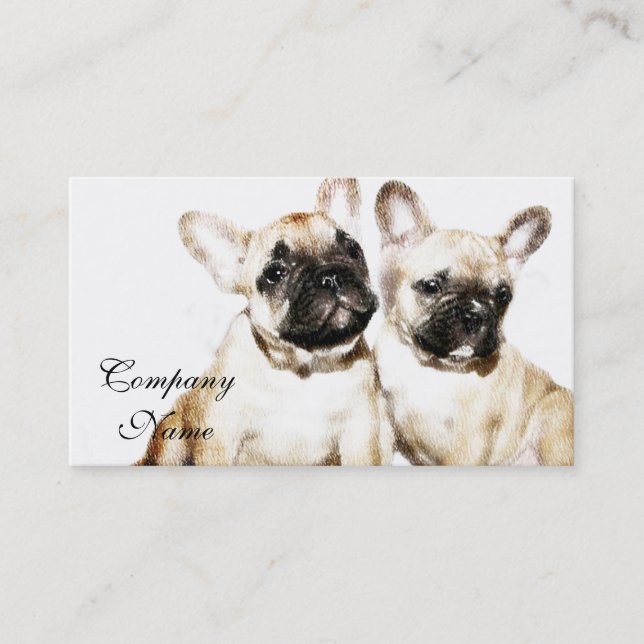 French Bulldogs Business Card (Front)