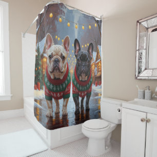 French Bulldogs Christmas Snow Holiday