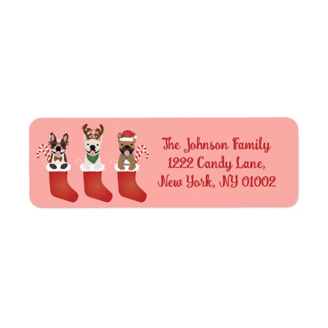 French Bulldogs Christmas Stockings (Front)