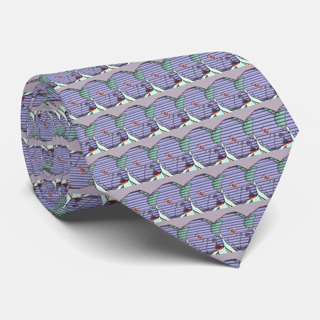 French Bulldogs Comic French Bulldog Tie (Rolled)