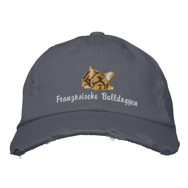 French Bulldogs Embroidered Hat (Front)