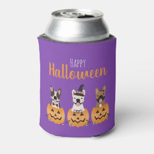 French Bulldogs Happy Halloween Can Cooler