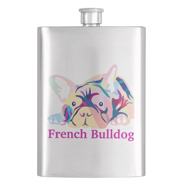 French Bulldogs Hip Flask (Front)