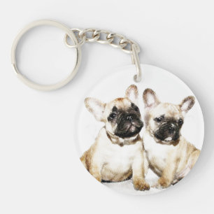 French Bulldogs Keychain