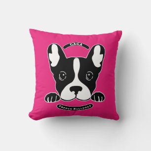 French Bulldogs - Little For Legged Friends. Throw Pillow