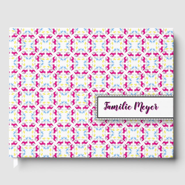 French Bulldogs Pattern Guestbook (Front)
