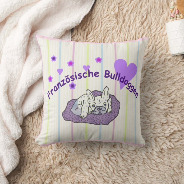French Bulldogs  Throw Pillow (Blanket)