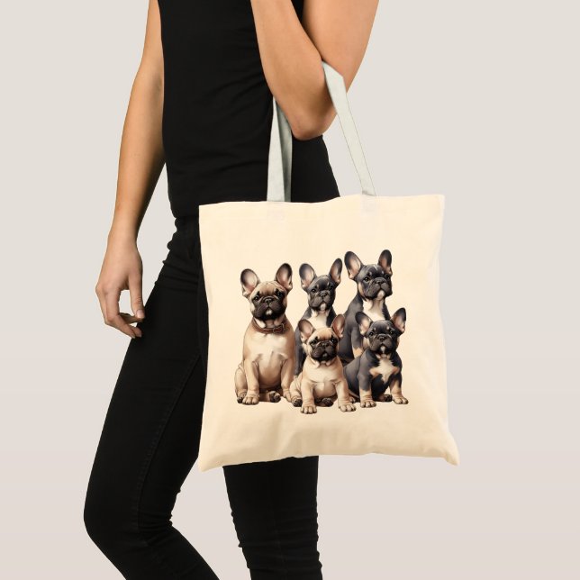 French Bulldogs Tote Bag (Front (Product))