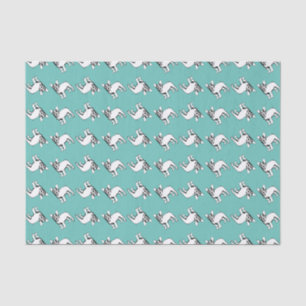 French Bulldogs white and black Tissue Paper