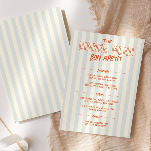 French Cafe Dinner Wedding Menu Template (Créateur téléchargé)