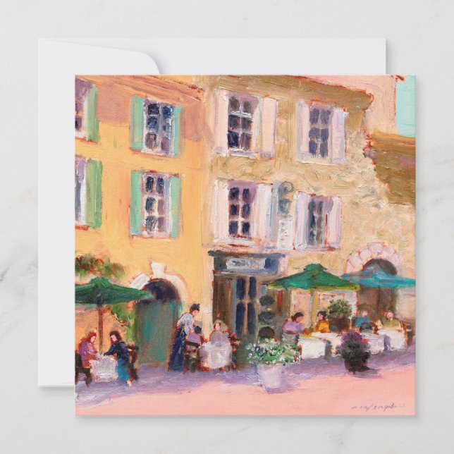 French Cafe Flat Card (Front)