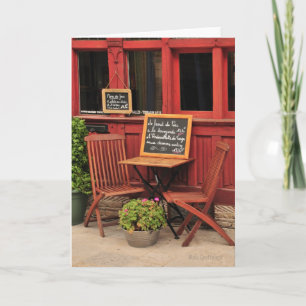 French Cafe Greeting Card