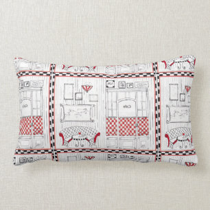"French Cafe Lumbar Pillow