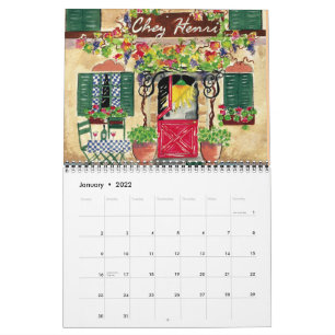 French Cafes, Calendar