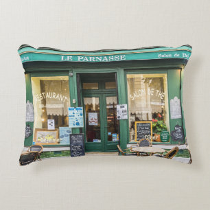 French cafes: Versailles cozy scene. Accent Pillow