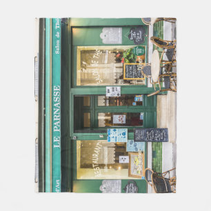 French cafes: Versailles cozy scene. Fleece Blanket