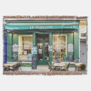 French cafes: Versailles cozy scene. Throw Blanket