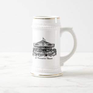 French Carousel Horses Apparel and Gifts Beer Stein