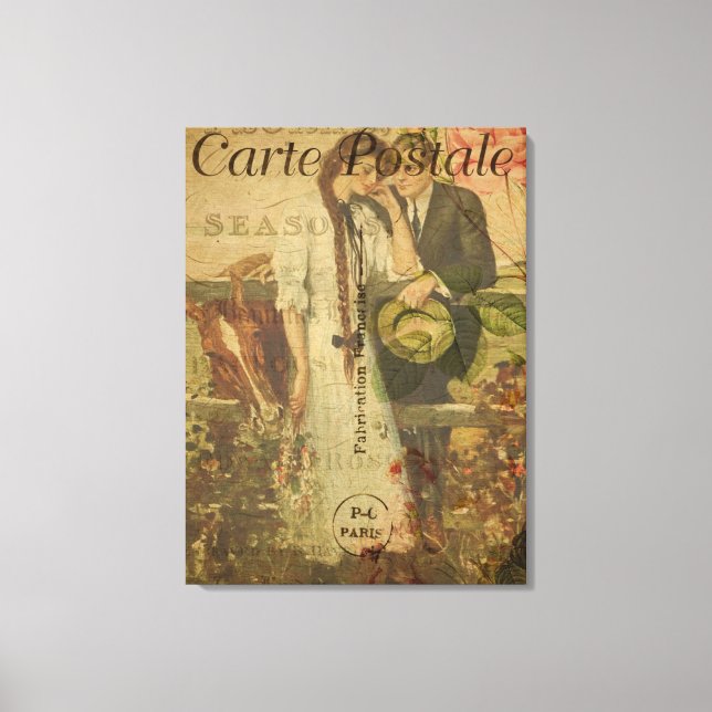 French "Carte Postale" Canvas Print (Front)