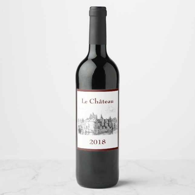 French Castle Wine Label (Front)