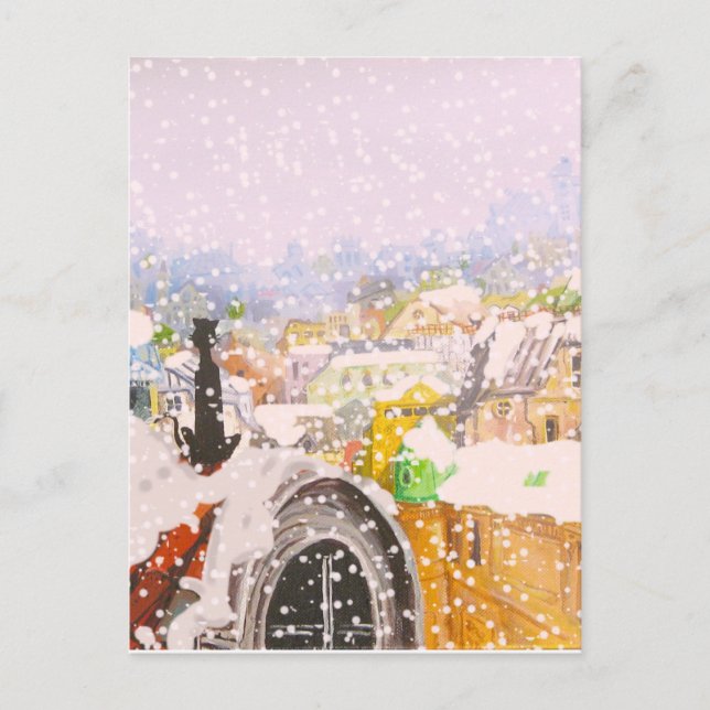 French Cat on the roof Postcard (Front)