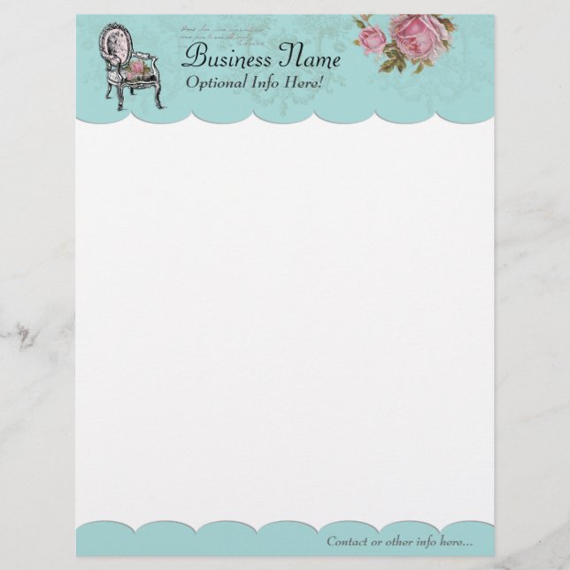 French Chair Letter Head Letterhead (Front)