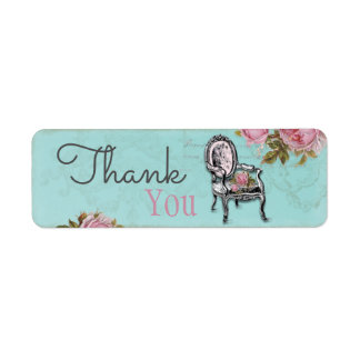 French Chair on Aqua Label