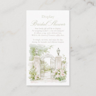French Chateau Pastel Display Bridal Garden Enclosure Card