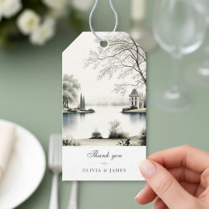 French Château Secret Garden Wedding Gift Tags