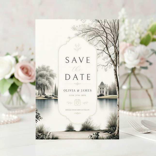 French Château Secret Garden Wedding  Save The Date (Creator Uploaded)