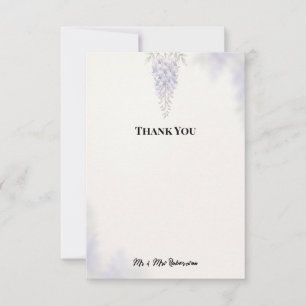 French Chateau Wisteria Wedding Thank You Card