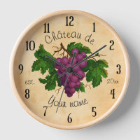 French Chateau with Grapes Vintage Personalized