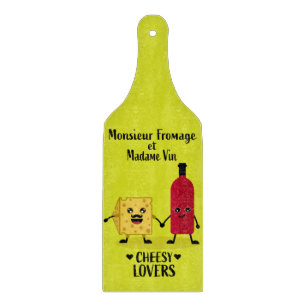 French cheese and wine gifts cutting board