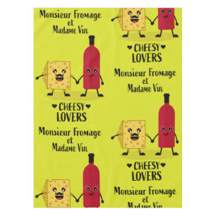 French cheese and wine gifts tablecloth