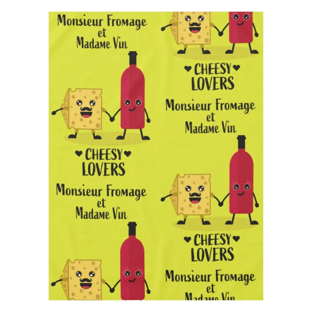 French cheese and wine gifts tablecloth (Front)