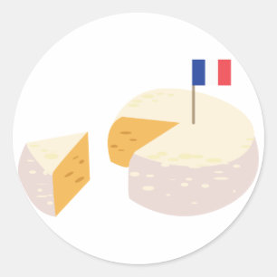 French Cheese Classic Round Sticker
