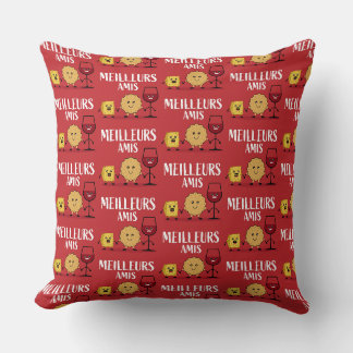 French cheese lovers throw pillow