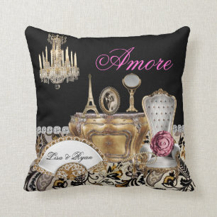 French CHIC PARIS THEME Pillow PERSONALIZED