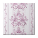 French chic,pink,toile,floral,pattern,victorian,Fl Tile<br><div class="desc">French chic, pink, toile, floral, pattern, victorian, Florals, shabby chic, beautiful, romantic, weddings, modern, trending, classy, sommer, spring</div>