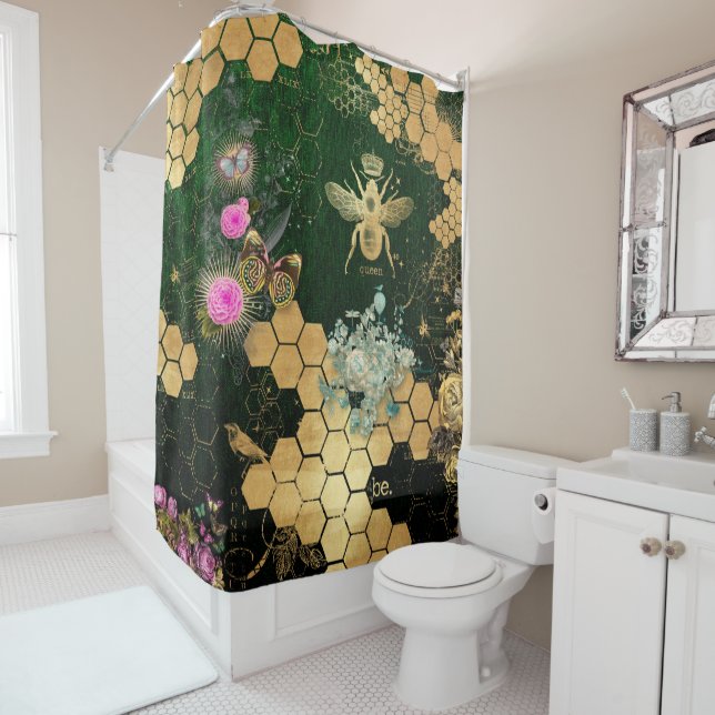 French chic, victorian,bee,floral,gold foil, belle (In Situ)