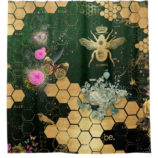 French chic, victorian,bee,floral,gold foil, belle (Front)