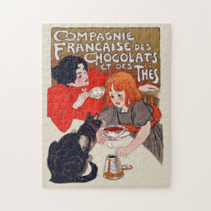 French Chocolate Party Steinlen Art Jigsaw Puzzle