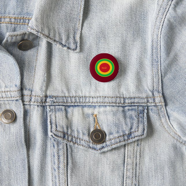French Christmas  1 Inch Round Button (In Situ)