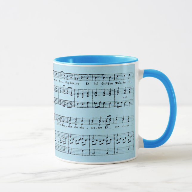 French Christmas Sheet Music Mug (Right)