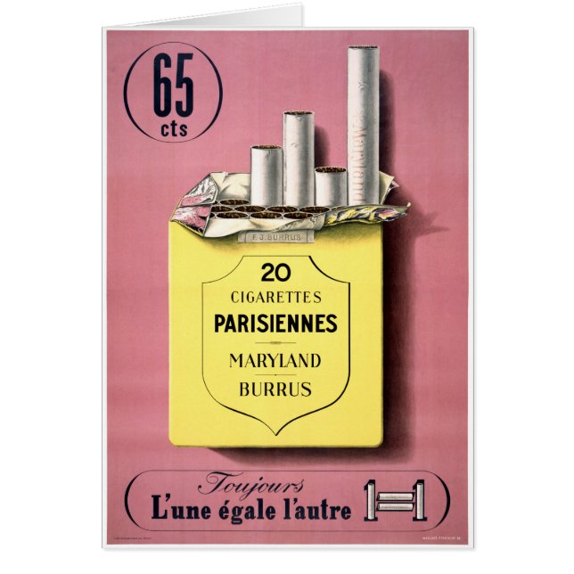 French Cigarettes Vintage Poster Restored (Front)