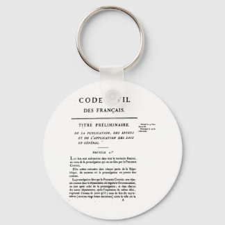 French Civil Code Keychain. Keychain