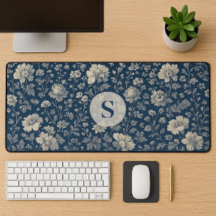 French Classic Toile Vintage Traditions Monogram  Desk Mat