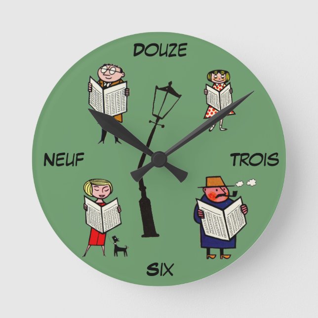 French Clock Vintage Reading Lampost (Front)